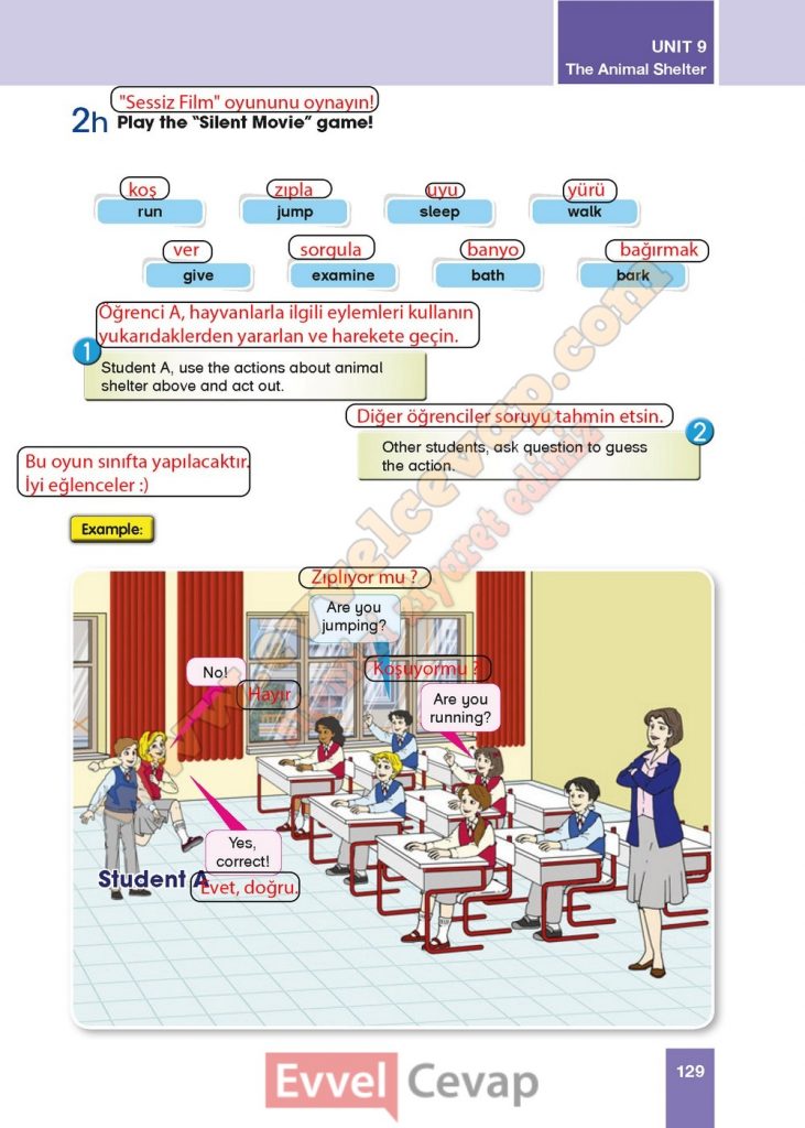 5. Sınıf İngilizce Ders Kitabı Sayfa 129 Cevapları Başak Yayıncılık