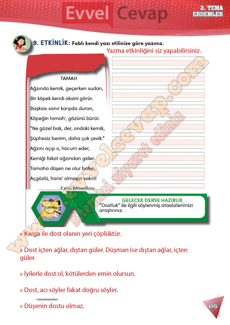 4 Sinif Meb Yayinlari Turkce Ders Kitabi Cevaplari Sayfa 81 82 83 84 85