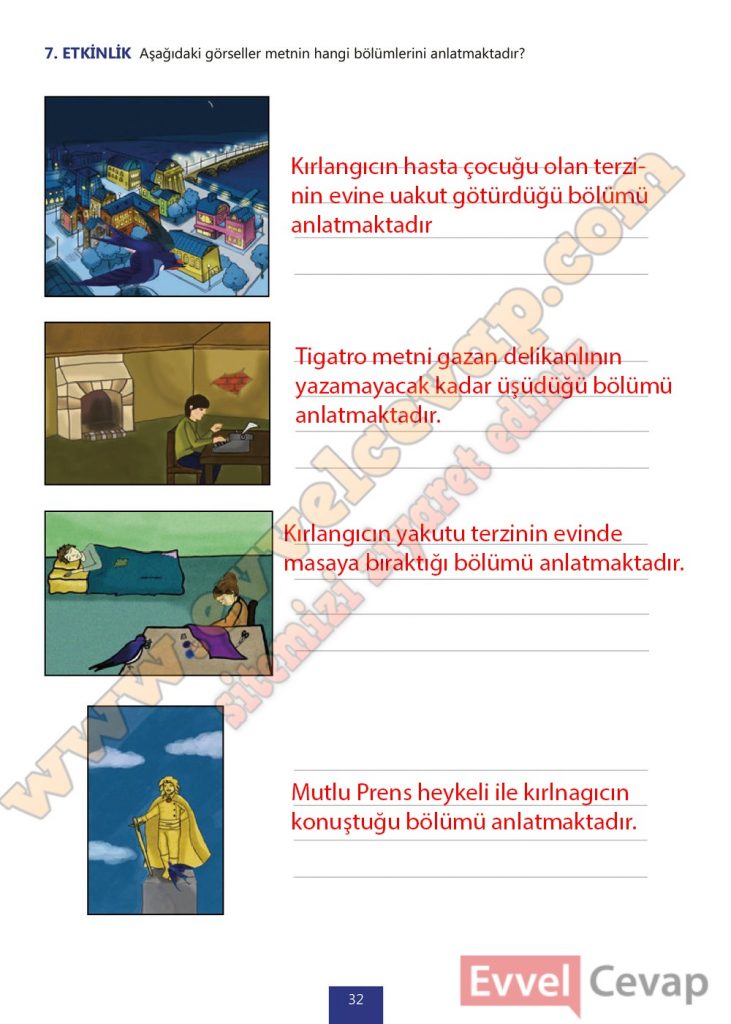 6. Sınıf Meb Yayınları Türkçe Ders Kitabı Cevapları Sayfa 30313233