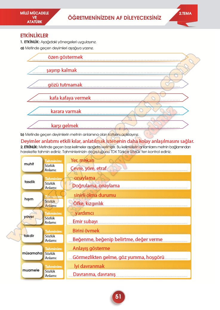 7 Sinif Turkce Ders Kitabi Sayfa 50 51 52 53 Cevaplari Meb Yayinlari