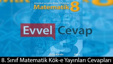 8. Sınıf Matematik Ders Kitabı Cevapları Kök-e Yayınları