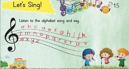 Listen to the alphabet song and say.