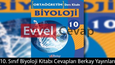 10. Sınıf Biyoloji Ders Kitabı Cevapları Berkay Yayıncılık