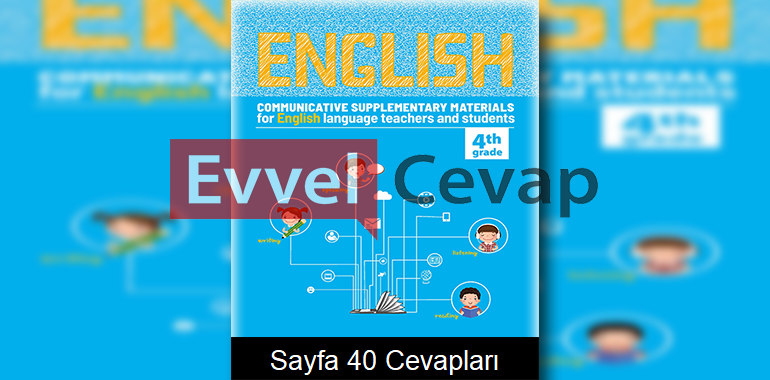 4. Sınıf İngilizce Çalışma Sayfaları Kitabı Cevapları 10. Ünite Sayfa 4