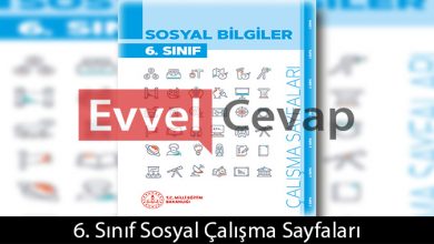 6. Sınıf Sosyal Bilgiler Çalışma Sayfaları Kitabı Cevapları