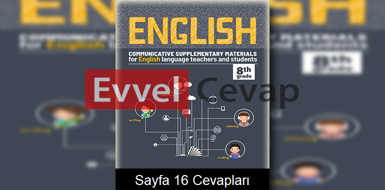 8. Sınıf İngilizce Çalışma Sayfaları Kitabı Cevapları 7. Ünite Sayfa 16 