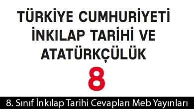 8. Sınıf İnkılap Tarihi Ders Kitabı Cevapları Meb Yayınları