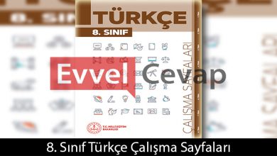 8. Sınıf Türkçe Çalışma Sayfaları Kitabı Cevapları