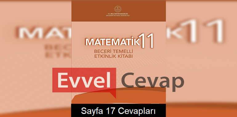 11. Sınıf Matematik Beceri Temelli Etkinlik Kitabı Cevapları Sayfa 17 