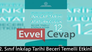 12. Sınıf Tarih Beceri Temelli Etkinlik Kitabı Cevapları