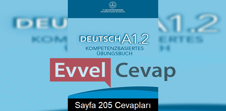 Almanca A1.2 Beceri Temelli Etkinlik Kitabı Cevapları Sayfa 205