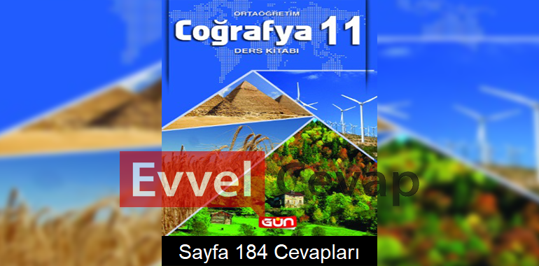 11. Sınıf Coğrafya Ders Kitabı Sayfa 184 Cevapları Gün Yayınları 