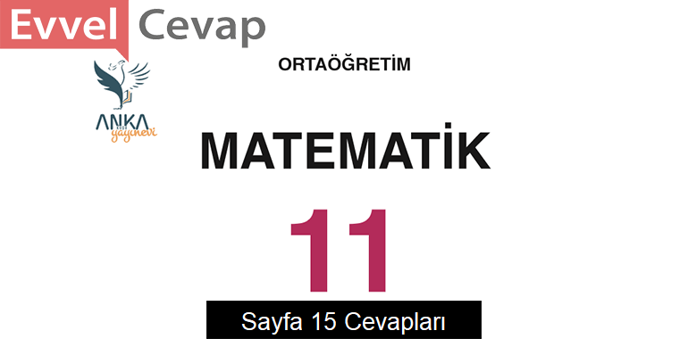 11. Sınıf Matematik Ders Kitabı Sayfa 15 Cevapları Anka Yayınevi 