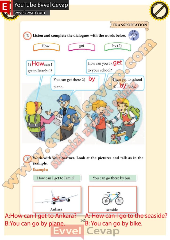 3 sınıf ingilizce ders kitabı sayfa 144 145 cevapları