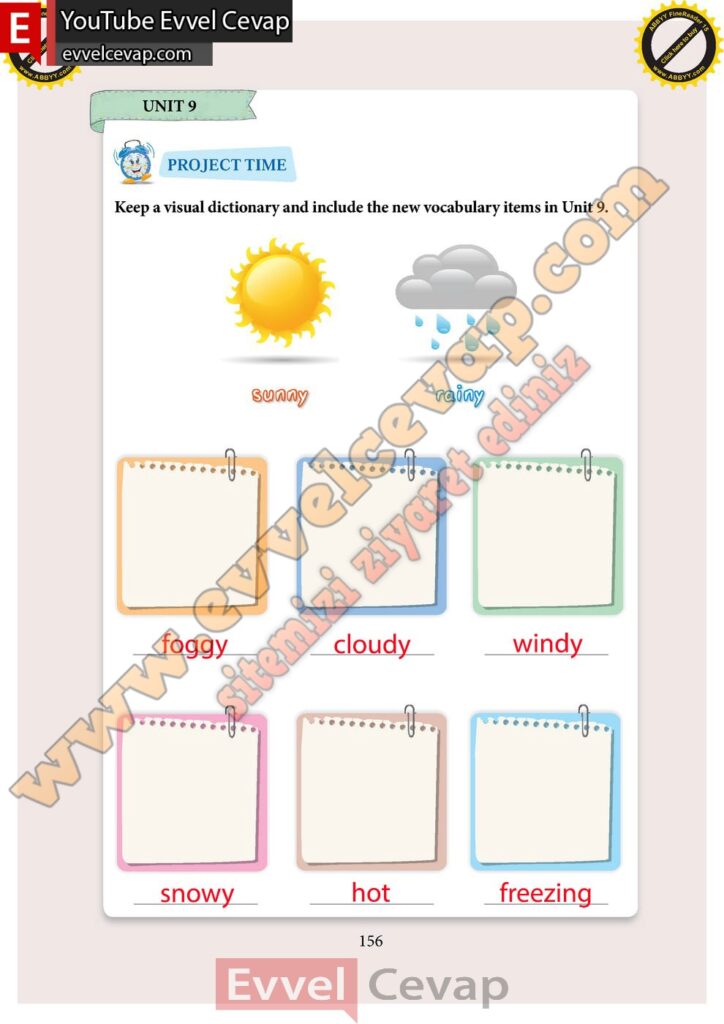 ingilizce ders kitabı 3 sınıf sayfa 156