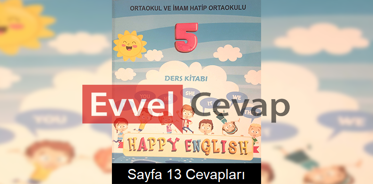 5. Sınıf İngilizce Ders Kitabı Sayfa 13 Cevapları Başak Yayıncılık 