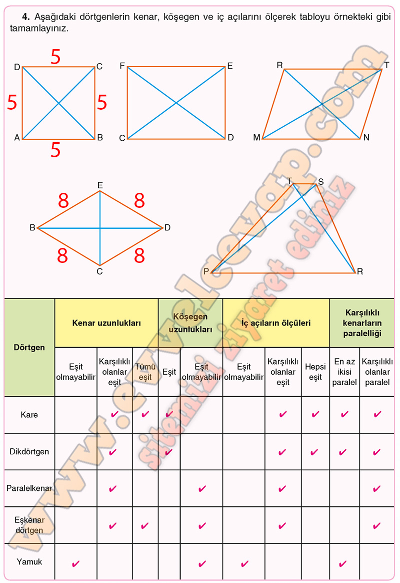 5. Sınıf Matematik Ders Kitabı Sayfa 179 Cevapları Koza Yayınları