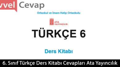 6. Sınıf Türkçe Ders Kitabı Cevapları Ata Yayınları
