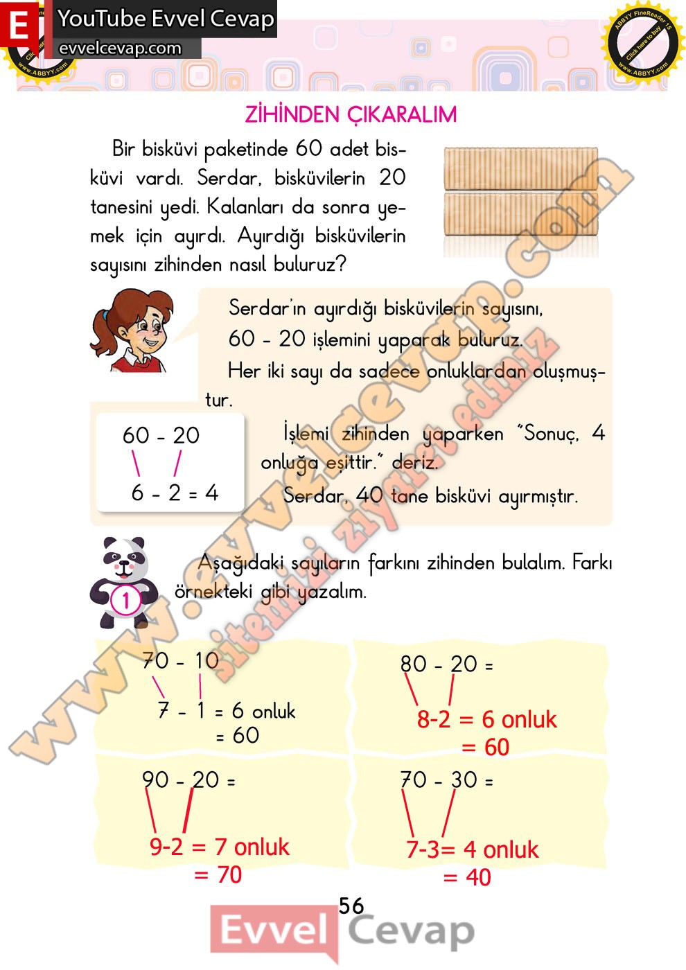 2 sınıf matematik çalışma kitabı 56 sayfa