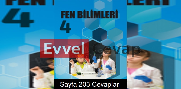 4. Sınıf Fen Bilimleri Ders Kitabı Cevapları Ata Yayıncılık Sayfa 203 