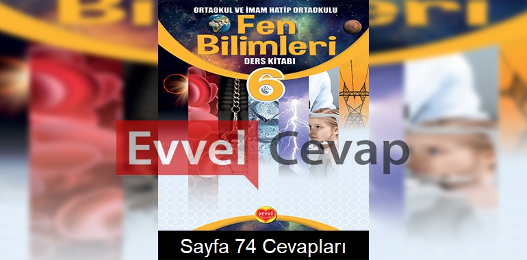 6. Sınıf Fen Bilimleri Ders Kitabı Cevapları Sevgi Yayınları Sayfa 74