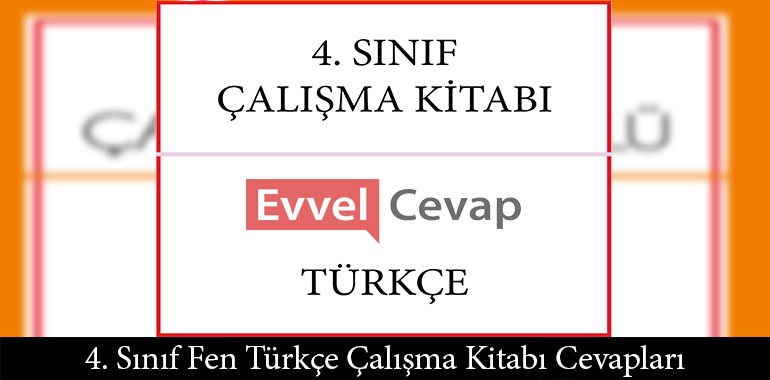 4. Sınıf Türkçe Çalışma Kitabı Cevapları