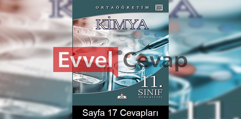 11. Sınıf Meb Yayınları Kimya Ders Kitabı Sayfa 17 Cevabı 