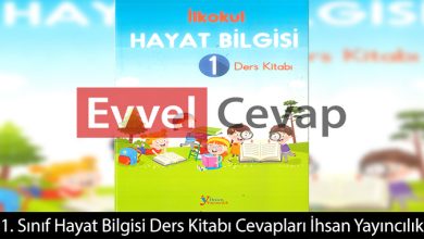 1. Sınıf Hayat Bilgisi Ders Kitabı Cevapları İhsan Yayıncılık