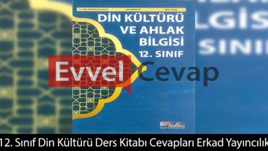 12. Sınıf Din Kültürü Ders Kitabı Cevapları Erkad Yayıncılık