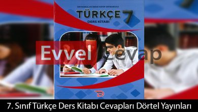 7. Sınıf Türkçe Ders Kitabı Cevapları Dörtel Yayıncılık