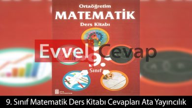 9. Sınıf Matematik Ders Kitabı Cevapları Ata Yayıncılık