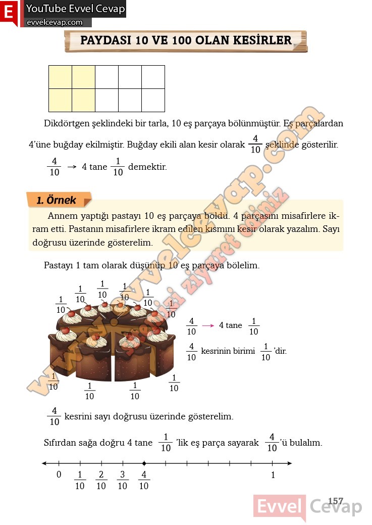 3 sınıf matematik ders kitabı sayfa 158 cevapları ekoyay yayınları