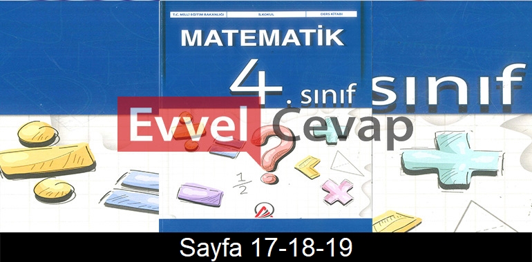 4. Sınıf Ada Yayınları Matematik Ders Kitabı Cevapları Sayfa 17-18-19