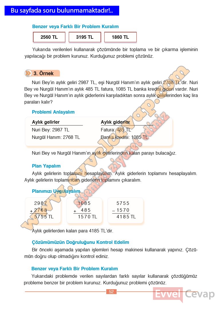 4 sınıf matematik kitabı sayfa 52 53 cevapları