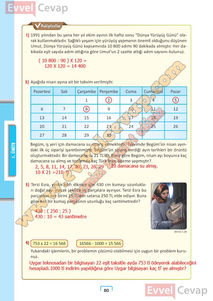 5. Sınıf Matematik Ders Kitabı Cevapları Meb Yayınları Sayfa 80