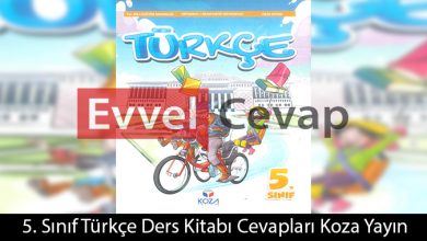 5. Sınıf Türkçe Ders Kitabı Cevapları Koza Yayın