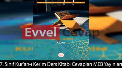 7. Sınıf Kur’an-ı Kerim Ders Kitabı Cevapları