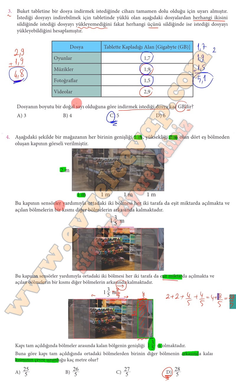 7. Sınıf Matematik Ders Kitabı Cevapları Meb Yayınları Sayfa 93