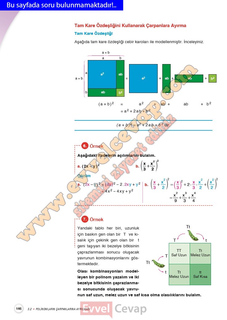 10. Sınıf Miray Yayınları Matematik Ders Kitabı Cevapları Sayfa 146-147 ...