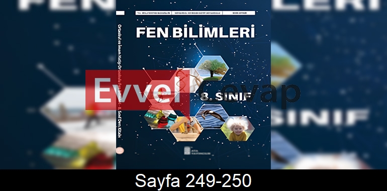 8. Sınıf Ata Yayınları Fen Bilimleri Ders Kitabı Cevapları Sayfa 249-250