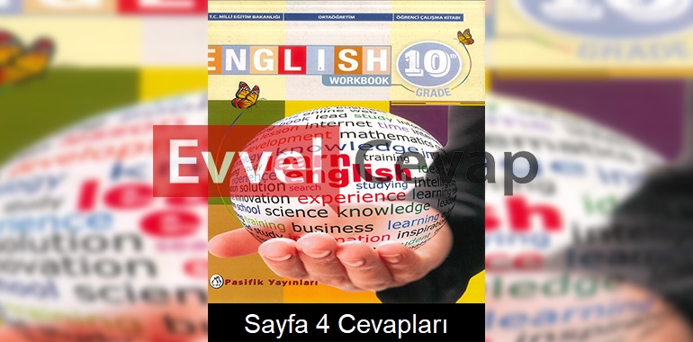 10. Sınıf İngilizce Çalışma Kitabı Cevapları Pasifik Yayınları Sayfa 4