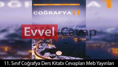 11. Sınıf Coğrafya Ders Kitabı Cevapları Meb Yayınları