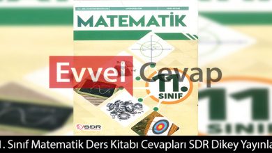 11. Sınıf Matematik Ders Kitabı Cevapları SDR Dikey Yayınları