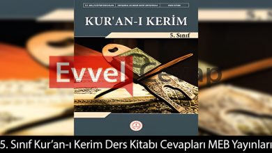 5. Sınıf Kur’an-ı Kerim Ders Kitabı Cevapları Meb Yayınları