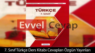 7. Sınıf Türkçe Ders Kitabı Cevapları Özgün Yayıncılık