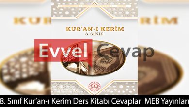 8. Sınıf Kur’an-ı Kerim Ders Kitabı Cevapları Meb