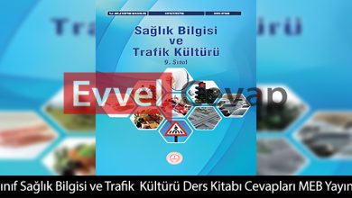 9. Sınıf Sağlık Bilgisi ve Trafik Kültürü Ders Kitabı Cevapları Meb Yayınları