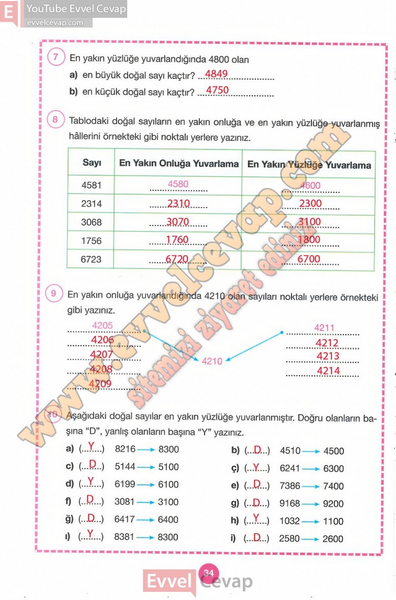 4 sınıf matematik ders kitabı cevapları pasifik