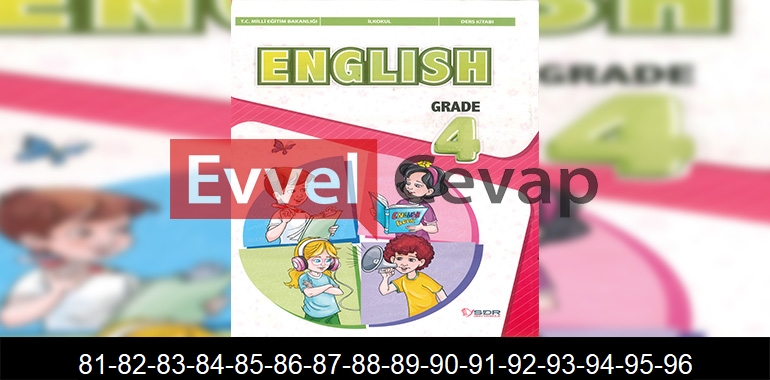 4. Sınıf SDR Dikey Yayıncılık İngilizce Ders Kitabı Cevapları Sayfa 81-82-83-84-85-86-87-88-89-90-91-92-93-94-95-96