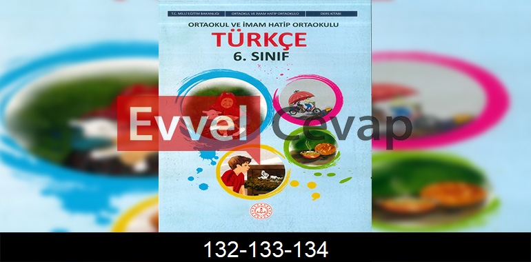 6. Sınıf Meb Yayınları Türkçe Ders Kitabı Cevapları Sayfa 132-133-134